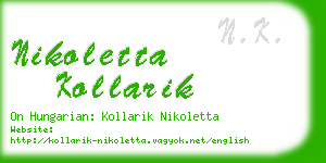 nikoletta kollarik business card